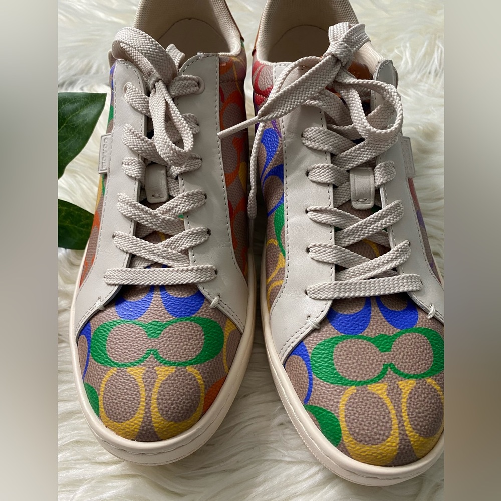 COACH
Lowline Rainbow Coated Canvas Sneakers - Picture 8 of 13